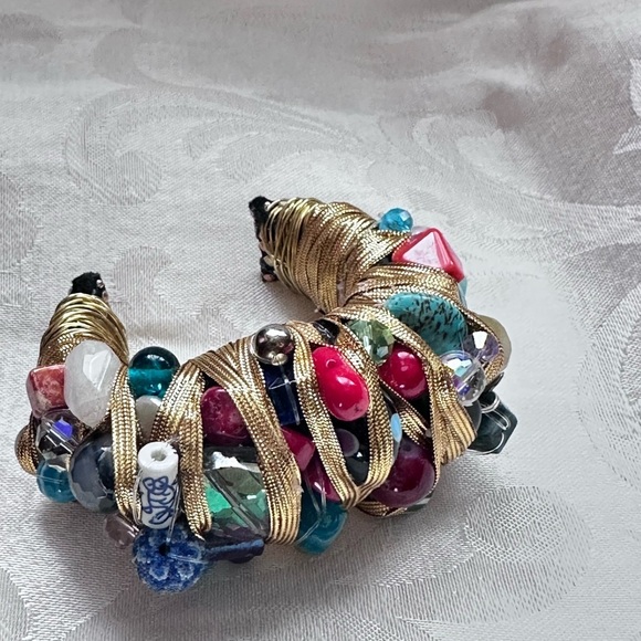 One-of-a-Kind Handmade Artisan Bracelet – Signed Statement Cuff - Picture 3 of 14